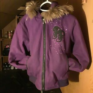 Purple Pelle Pelle Coat